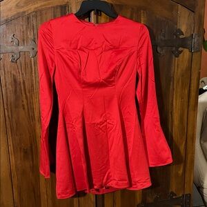 House of CB - Sacha - Red Satin Minidress
